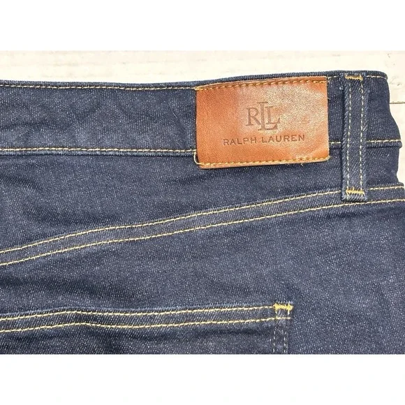 Lauren Ralph Lauren Modern Fit Stretch Jeans Womens 20W Dark Wash 27 Inseam - Picture 9 of 9
